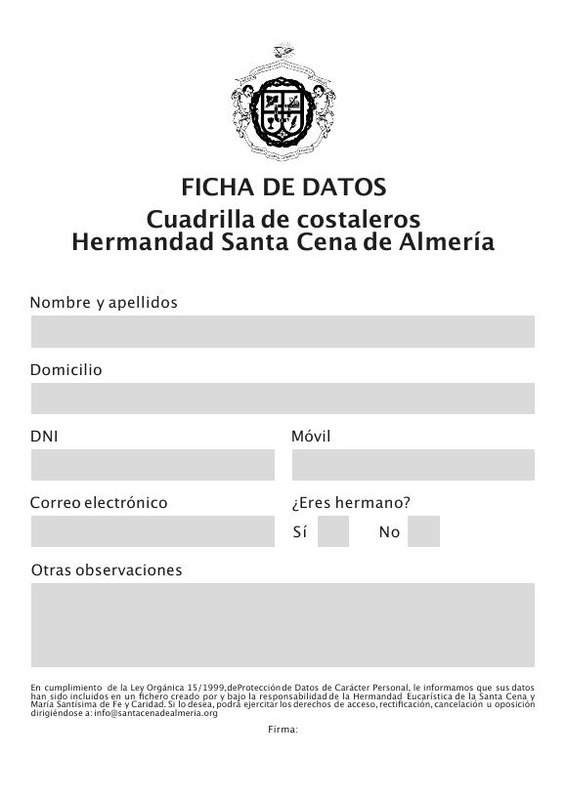 Ficha de datos de hermano