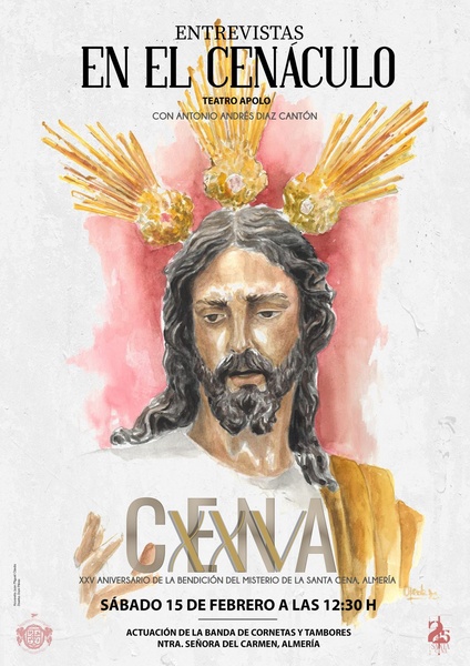 Cartel clausura xxv aniversario bendición misterio santa cena almería 2025