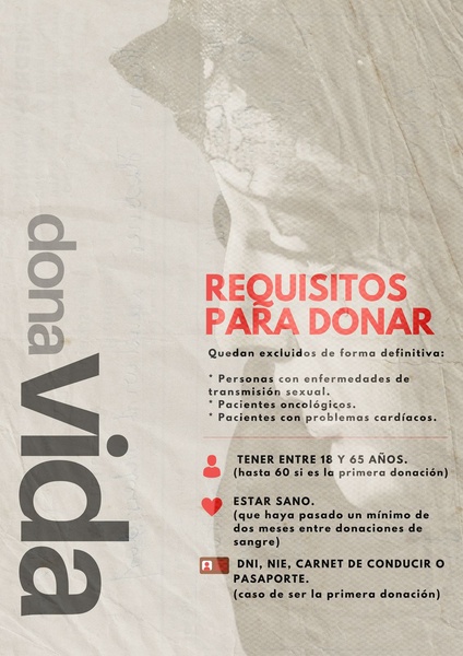 Cartel vi donación de sangre y plasma sanguineo la santa cena dona sangre iii