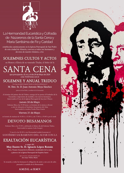 Cartel cultos santa cena almería 2024